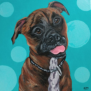 Bailey - Acrylic on 10 X 10 Stretched Canvas